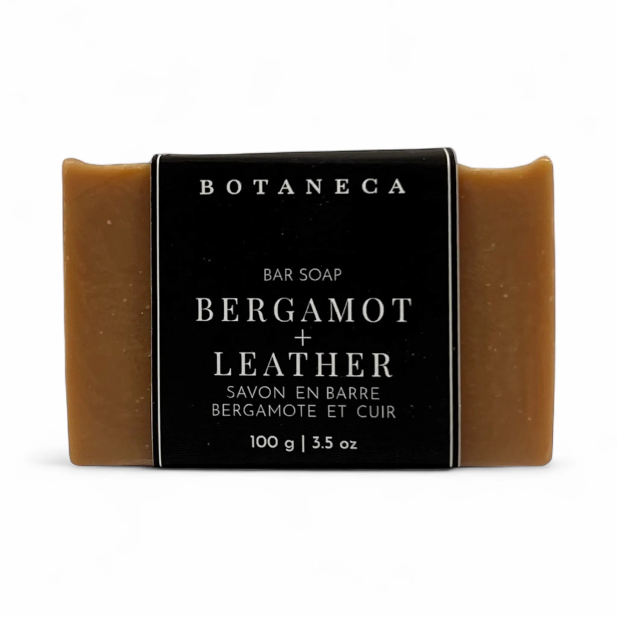 Bergamot + Leather Bar Soap by Botaneca Skincare | cold-process bar